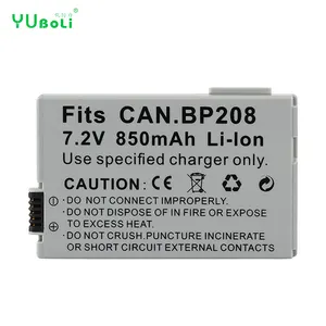 Bateria camcorder BP-208 para canon, dc10, dc19, dc20, dc21, dc22, dc40, dc50, dc51, dc95, dc100, dc200