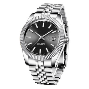 Basso MOQ tutto in acciaio inox da uomo orologio automatico giappone movimento calendario display di lusso orologio meccanico per gli uomini - Product Image 1