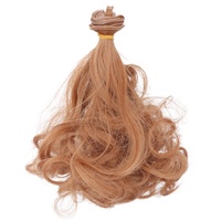 Perruque de poupée synthétique bouclée, trame de cheveux pour créer des perruques de 15cm de long et 100cm de largeur