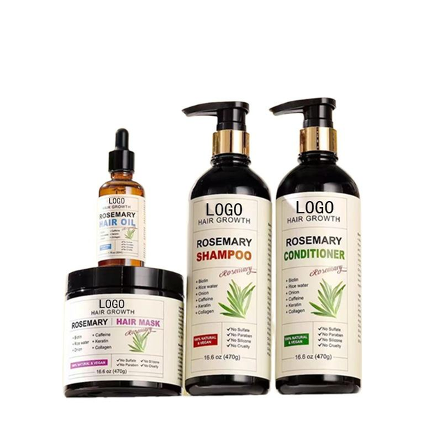 Wholesale Rosemary Oil Shampoo Biotin Sulfate Free Organic Natural Vegan Hair Growth Shampoo and Conditioner Set for Women