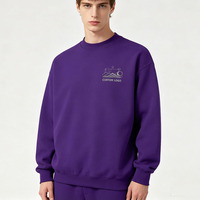 Sweat-shirt à col rond personnalisé avec logo imprimé, élégant, de haute qualité, coupe classique, épais et respirant, 100% coton, style homme.
