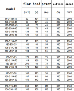 Pompe centrifuge verticale en ligne 125-315C-55 ISW 75HP 380V, monophasée, pour circulation et surpression d'eau - Product Image 6