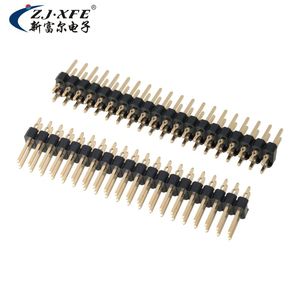 หัวต่อพินชุบทองแบบตัวผู้ ระยะพิทช์ 2.54 มม. แบบสองแถว พร้อมตัวดันออก สำหรับ PCB แบบ DIP ตรง - Product Image 4