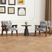 Fauteuil en bois d'occasion à une place, design artistique, pour hôtel, maison d'hôtes, réception, salon de thé commercial, ensemble de sièges.