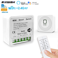 Appareils intelligents pour la maison SIXWGH, interrupteur à distance sans fil WiFi 2.4G Ewelink, ensemble de commutateurs étanches, compatible avec Google Assistant, Alexa, NFC