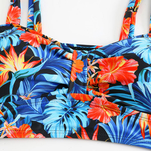 Bikini con estampado de flores para niñas, traje de baño de dos piezas, pantalones cortos para niños, traje de baño para niños de 13 a 16 años, traje de baño para <span class=keywords><strong>adolescentes</strong></span>, ropa de playa y piscina - Product Image 4