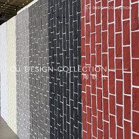 Panneau mural en briques culturelles PU, revêtement en fausse brique pour la décoration des murs intérieurs et extérieurs