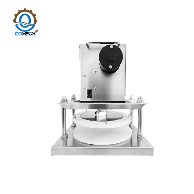 QDMECH China Industrial Pizza Dough Flattening Press Machine Stainless Steel Flatten Flat Press Machine Manufacture