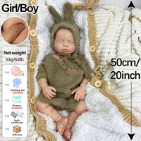 Poupée Reborn en Silicone Souple de 50 cm, Effet Peau de Bébé Réaliste, Faible Visibilité des Lignes de Moulage, Idéale pour la Décoration et l'Exposition à Domicile