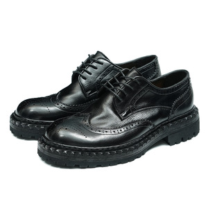 Zapatos de cuero de alta calidad, estilo retro británico, formales, casuales y de negocios para hombre, zapatos de cuero genuino. - Product Image 1