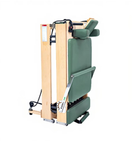 Reformer de Pilates professionnel pliable en bois d'érable avec tous les accessoires et 5 ressorts coréens pour la maison, le studio de yoga et le bien-être corporel