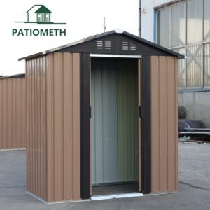 Abri <span class=keywords><strong>de</strong></span> jardin en acier galvanisé marron 1,5 m x 0,9 m à montage facile avec portes verrouillables pour cour et patio - Product Image 6