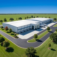 Atelier en structure métallique préfabriquée 120' x 120' x 30' – Entrepôt métallique préfabriqué à vendre