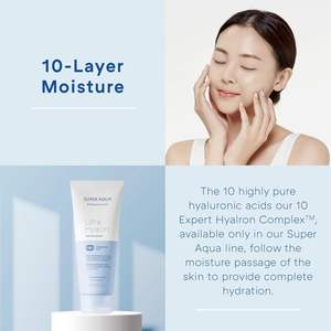 Missha Super Aqua Ultra Hyalron Foaming Cleanser 200 ml avec 10 % d'acide hyaluronique pour tous types de peaux - Product Image 5