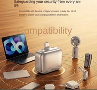 Chargeur USB-C 140W à éjection automatique, protection contre la surcharge, matériau ignifuge pour PC, universel pour téléphone portable