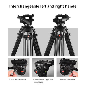 Trípode profesional de aluminio para cámara fotográfica, cardán de mano para cámara de vídeo Digital <span class=keywords><strong>DSLR</strong></span> - Product Image 4