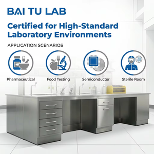 Table de travail en acier inoxydable 304 pour laboratoires de formulation, de R&D et de contrôle des maladies <span class=keywords><strong>CDC</strong></span>, capacité 500 kg, modèle SEFA8M, marque Baitu Lab. - Product Image 3