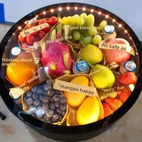Coffret Cadeau Rond Quatre Pièces pour l'Hiver avec Sangle, Boîte Cadeau Créative Haut de Gamme pour Fruits, Anniversaires et DIY