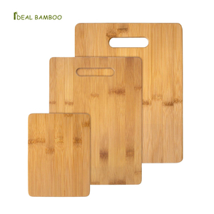 Ensemble de 3 planches à découper en bambou naturel IDEAL BAMBOO Bamboo OEM, 1 cm d'épaisseur, faciles à nettoyer, avec poignées - Product Image 1