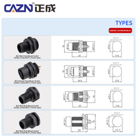 Conectores de Plástico Impermeables M12 para Montaje en Panel, Tipo Soldadura Macho y Hembra, 2-17 Pines, Opciones de Código B, Código D, Código A, Código PCB