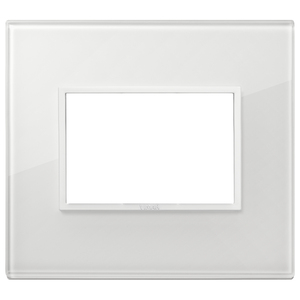 Vimar Wall <b>Switch</b> 1 Gang White Glass Cover Plate - Product Image 1