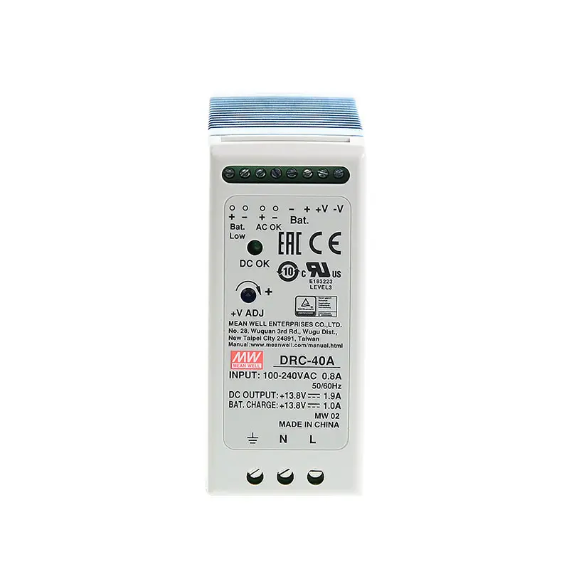 Meanwell Charging type DRC-40B UPS function 27.6VDC output 40W 0 ~ 1.45A power supply din rail
