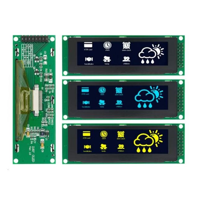 MLK 2.8-inch OLED Display 256*64 LCD Display SPI Interface SSD1322 Monochrome OLED Screen