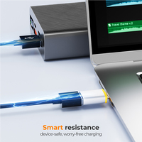Adaptateur USB-C vers USB Type A 3.0 en alliage d'aluminium, transfert de données 10 Gbps, latence nulle, charge CC 3A, LED pour ordinateur portable