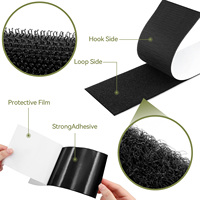 Adhésif personnalisé écologique haute résistance pour ruban de fixation, boucle auto-agrippante en nylon à dos adhésif, fixation sans perçage pour plaque d'immatriculation de voiture
