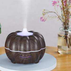 Diffuseur d'arômes en bois de citrouille 300 ml avec humidificateur et lumière LED pour usage domestique - Product Image 3