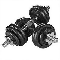 Boîte de rangement pour haltères en fonte pour entraînement de force, ensemble d'haltères durables peints en noir pour musculation et haltérophilie