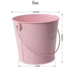 <strong>Galvanised</strong> Iron Metal <strong>Bucket</strong> Pail With Handle Kids Sand <strong>Bucket</strong> Flower <strong>Bucket</strong> for Home and Garden Decoration - Product Image 3