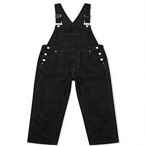 Mono de pana de cintura alta para mujer, de color liso, ajuste holgado, largo completo, informal, transpirable, para todas las estaciones - Product Image 1