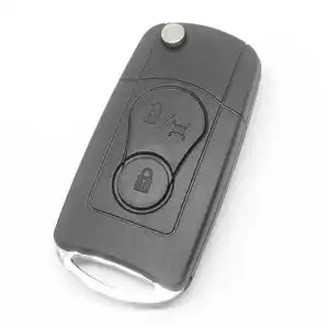 Topbest 2 כפתורים השתנה Flip מתקפל מרחוק רכב מפתח מקרה עבור סאנגיונג Actyon Kyron Rexton מפתח Shell Case בלנק נימול להב
