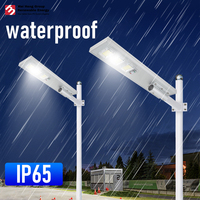 Tout en un pir motion lampadaire solaire de haute qualité batterie au lithium led 12v 100 watt panneaux solaires d'extérieur pour lampadaires