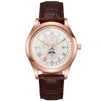Montre-Bracelet Homme Personnalisée OEM, Vente Chaude, Lumineuse, Étanche, Analogique, Squelette à Remontage Manuel, Montre à Quartz Tendance pour Homme