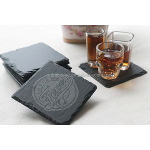 Lot de 4 sous-verres de tableau noir en <span class=keywords><strong>ardoise</strong></span> avec <span class=keywords><strong>craie</strong></span> en boîte Coeur en vrac naturel fait à la main - Product Image 5