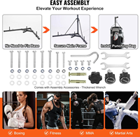 Support de boxe réglable en hauteur pour sac de frappe rapide, entraînement sportif de boxe, équipement de gym à domicile