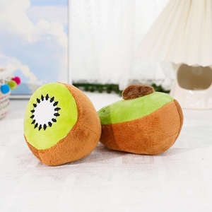 Jouet à mâcher en peluche pour chien, écologique, motif kiwi et avocat, interactif, doux, couineur, multifonctionnel - Product Image 4