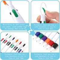Stylo bille promotionnel 4-en-1 multicolore avec crochet, impression personnalisée du logo de la marque, stylo original pour événements professionnels