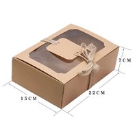 Boîtes en carton personnalisées avec logo pour l'emballage de biscuits, boîtes cadeaux pour macarons, emballage de macarons, boîte en papier kraft avec fenêtre transparente