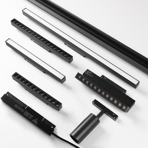 Hot bán từ đường sắt Đèn sân khấu Bề mặt lõm mặt dây chuyền trong nhà COB 18W từ theo dõi đèn tuyến tính nam châm theo dõi ánh sáng - Product Image 3