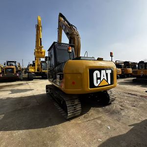Excavatrice CAT312D d'occasion 12 tonnes Caterpillar avec godet à roche et lame d'angle, certifiée CE, meilleur prix, pour creuser, charger, moteur, boîte de vitesses, pompe, PLC - Product Image 1