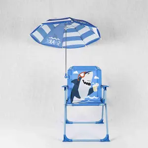 Kinderen Outdoor Klapstoel Luie Viskruk Draagbare Strandstoel Met Zonnescherm Kids Campingstoel Met Paraplu