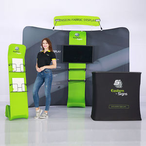 Support de <span class=keywords><strong>tension</strong></span> de luxe configuration rapide meilleur prix affichage de salon professionnel portable 10x10 stand de salon moderne avec étagères - Product Image 1