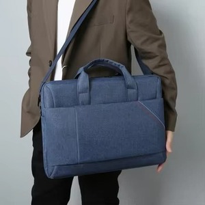 Sac pour ordinateur portable 15,6 pouces en tissu Oxford gris imperméable, personnalisé avec logo, motif géométrique, avec port USB antivol, unisexe, pour affaires, vente en gros - Product Image 6