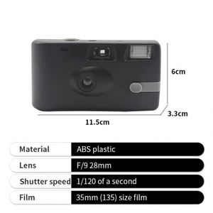 Wholesale Single Use Custom Template Design Soft Button 35Mm Black Flash <b>Disposable</b> <b>Camera</b> With Film - Product Image 3