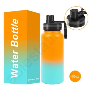 Supplier Hiking 64 Oz Portable Bpa Free Insulated bottles With Silicone Circle Lid