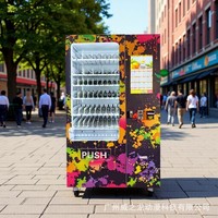 Distributeur automatique combiné à écran tactile, acceptant les pièces de monnaie, avec système de levage par tige poussoir, pour boîtes mystères à température normale, vente en gros