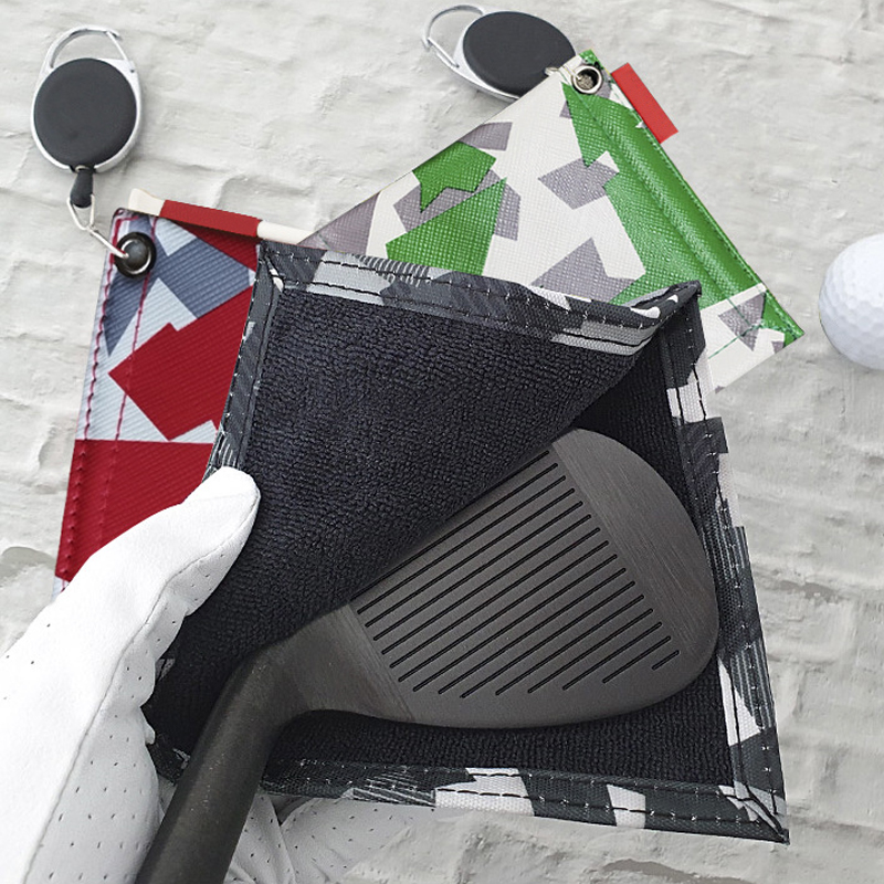 Golf club cleaning cloth Golf Ball Cleaning Towel Accept Custom Vivid Color Polyester Waterproof Golf Ball Cleaning towel